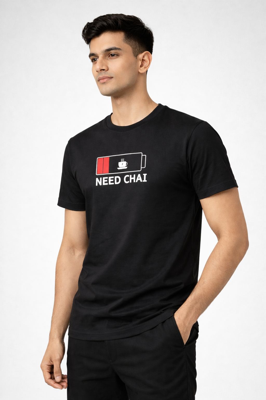 Rayzo Need Chai Graphic Printed T-Shirt for Men