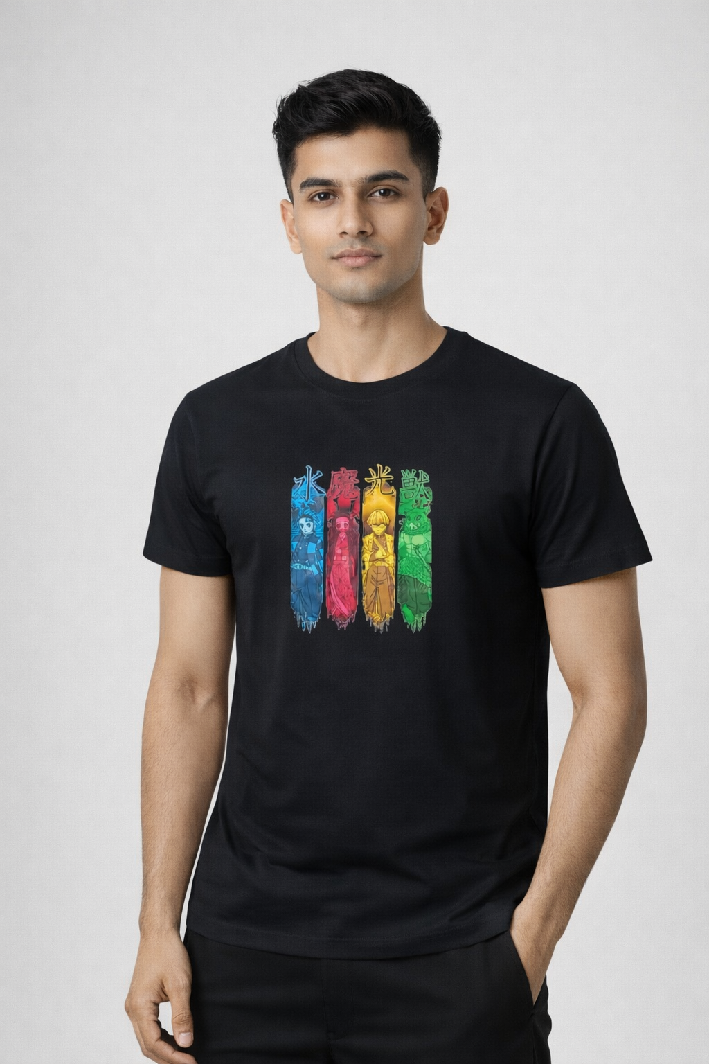 Rayzo Anime Graphic Printed T-Shirt for Men