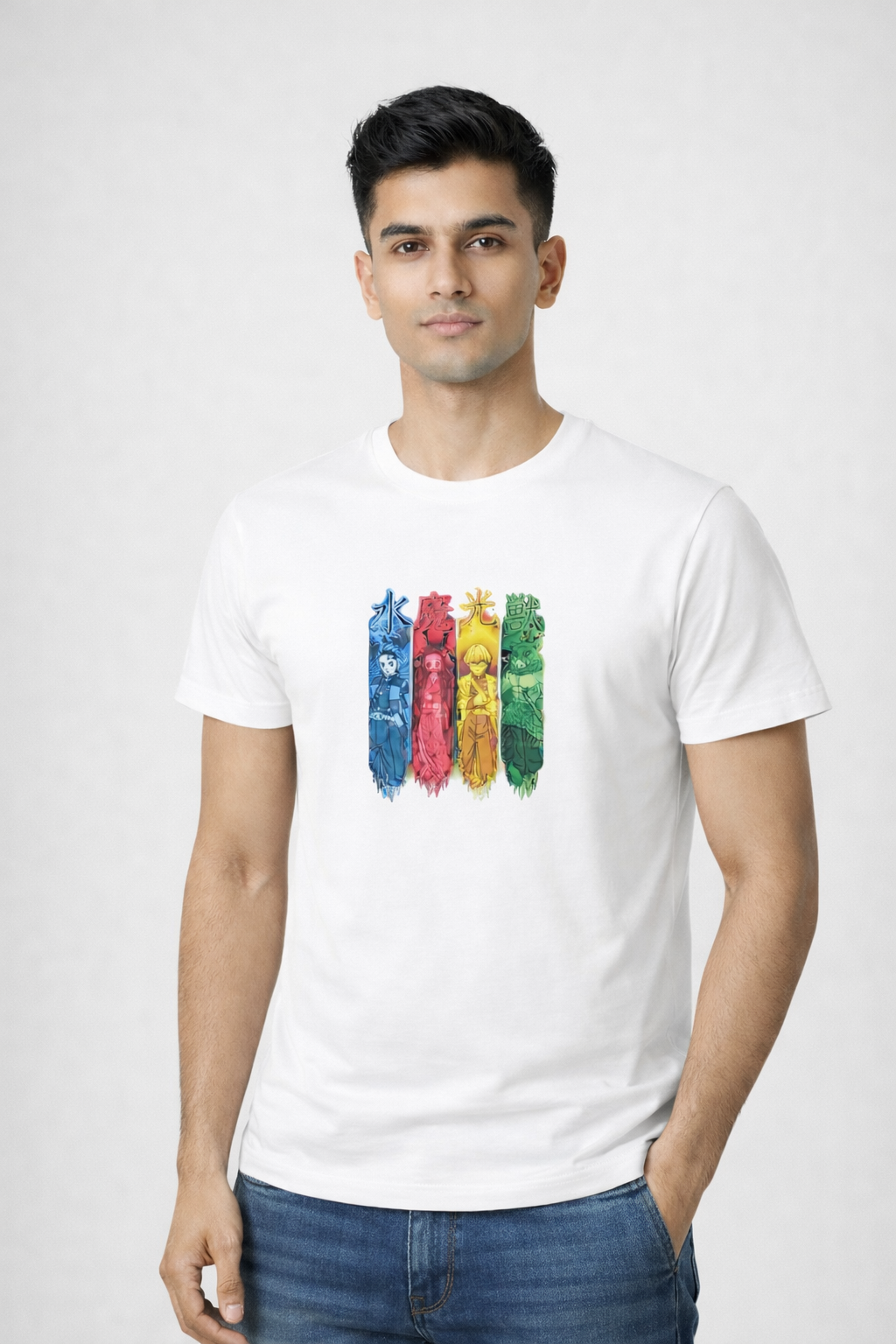 Rayzo Anime Graphic Printed T-Shirt for Men