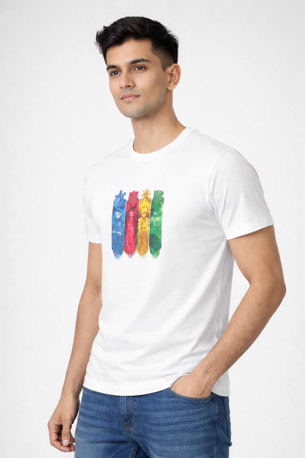 Rayzo Anime Graphic Printed T-Shirt for Men