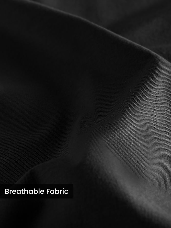 Rayzo Solid Black Plain Cotton T-Shirt for Men