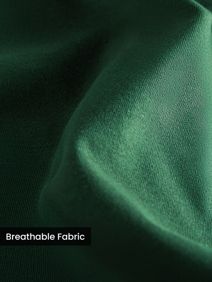 Rayzo Solid Green Plain Cotton T-Shirt for Men