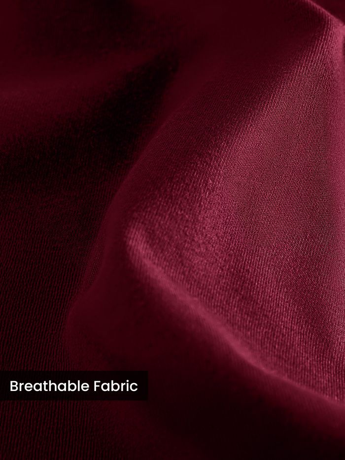 Rayzo Solid Maroon Plain Cotton T-Shirt for Men