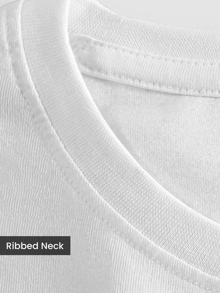 Rayzo Solid White Plain Cotton T-Shirt for Men